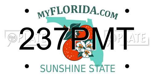 237PMT Florida License Plate