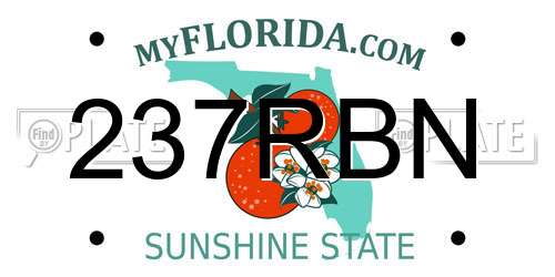 237RBN Florida License Plate