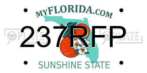 237RFP Florida License Plate