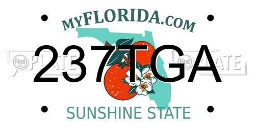 237TGA Florida License Plate