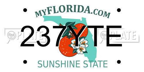 237YTE Florida License Plate
