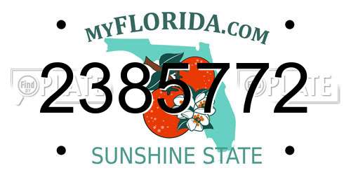 2385772 Florida License Plate