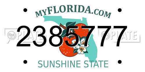 2385777 Florida License Plate