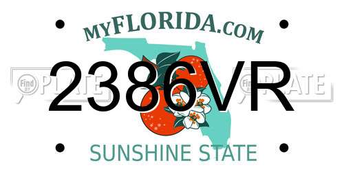 2386VR Florida License Plate