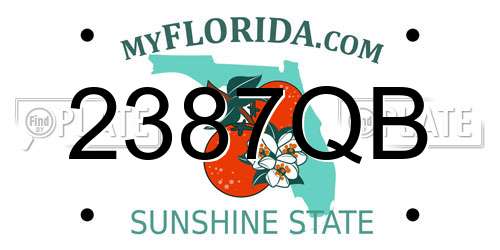 2387QB Florida License Plate