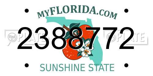 2388772 Florida License Plate