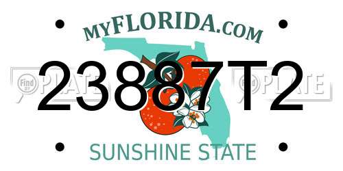 23887T2 Florida License Plate