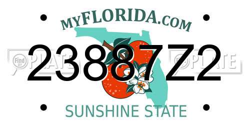 23887Z2 Florida License Plate