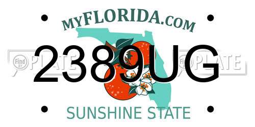 2389UG Florida License Plate