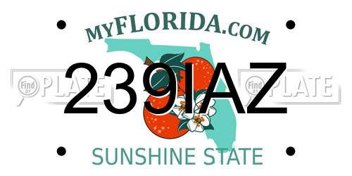 239IAZ Florida License Plate