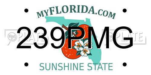 239PMG Florida License Plate