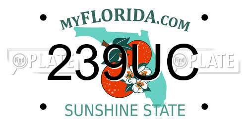 239UC Florida License Plate