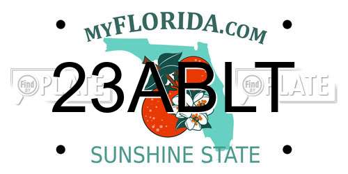 23ABLT Florida License Plate