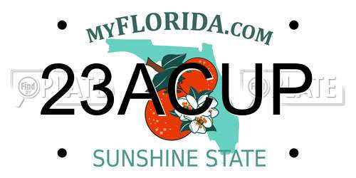 23ACUP Florida License Plate