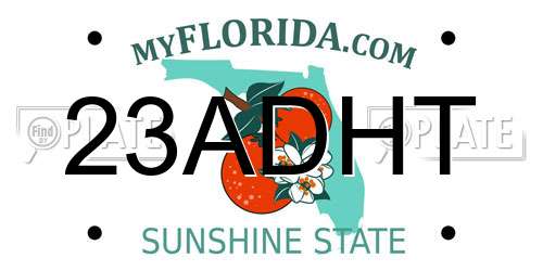 23ADHT Florida License Plate