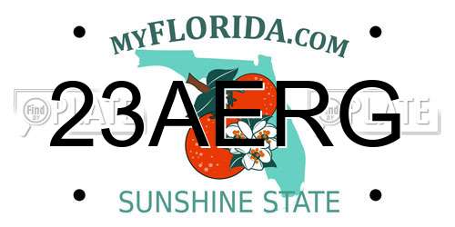 23AERG Florida License Plate