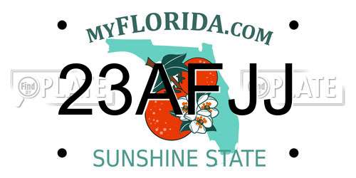 23AFJJ Florida License Plate