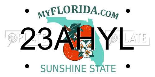 23AHYL Florida License Plate