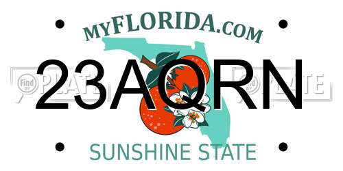 23AQRN Florida License Plate