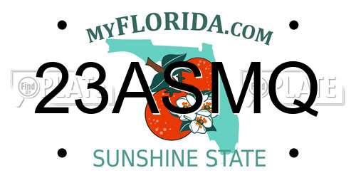23ASMQ Florida License Plate