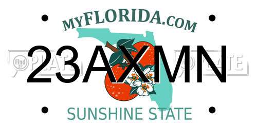 23AXMN Florida License Plate