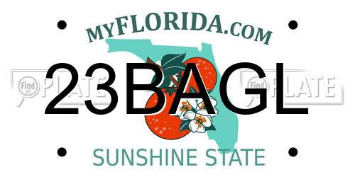 23BAGL Florida License Plate