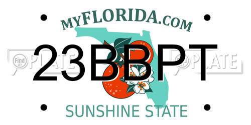 23BBPT Florida License Plate