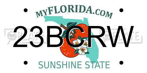 23BCRW Florida License Plate