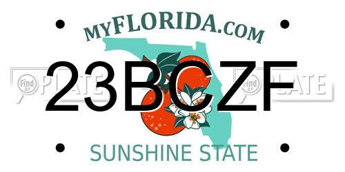 23BCZF Florida License Plate