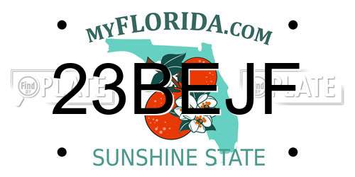 23BEJF Florida License Plate