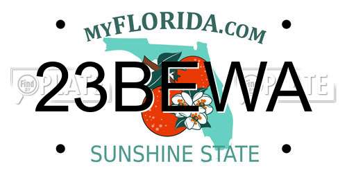 23BEWA Florida License Plate