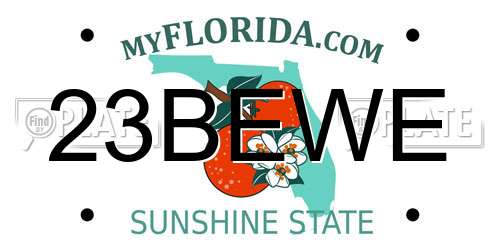 23BEWE Florida License Plate