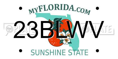 23BLWV Florida License Plate