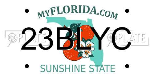 23BLYC Florida License Plate