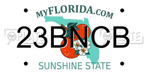23BNCB Florida License Plate