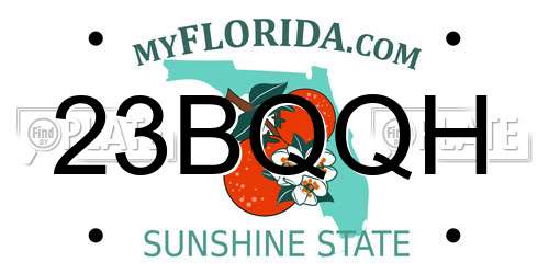 23BQQH Florida License Plate