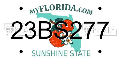 23BS277 Florida License Plate
