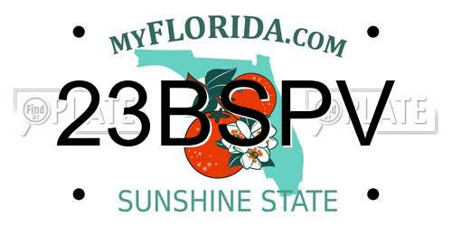 23BSPV Florida License Plate