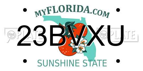 23BVXU Florida License Plate