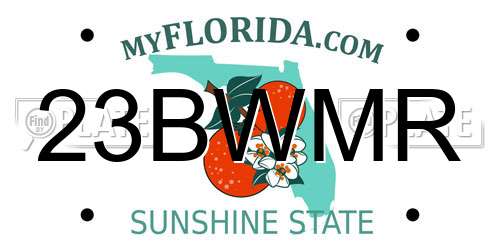 23BWMR Florida License Plate