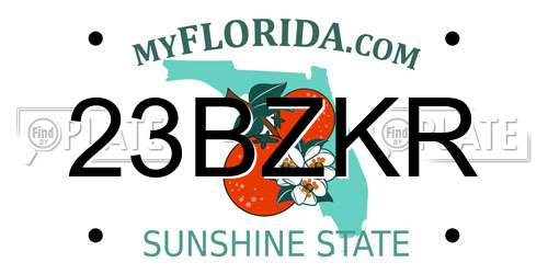 23BZKR Florida License Plate