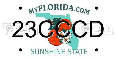 23CCCD Florida License Plate
