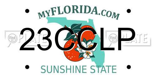 23CCLP Florida License Plate