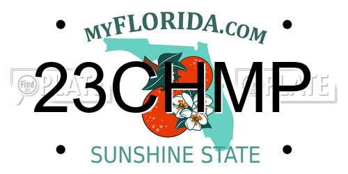 23CHMP Florida License Plate