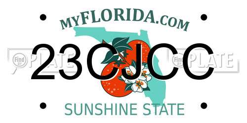 23CJCC Florida License Plate