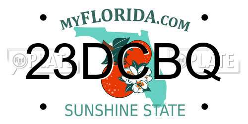 23DCBQ Florida License Plate