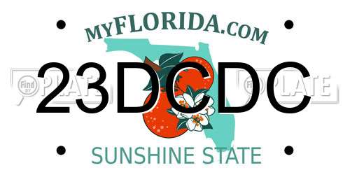 23DCDC Florida License Plate