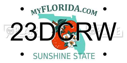23DCRW Florida License Plate