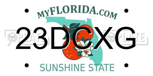23DCXG Florida License Plate