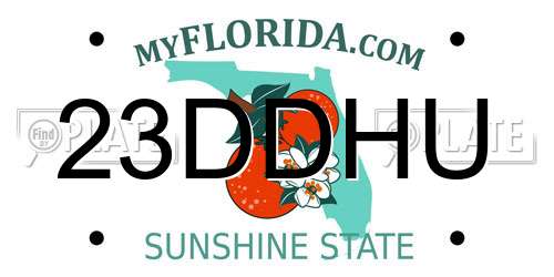 23DDHU Florida License Plate